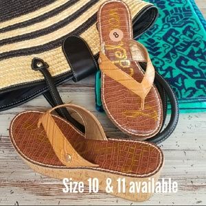 NWOT Sam Edelman Romy Cork Sandal Wedges